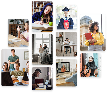 International students photo collage